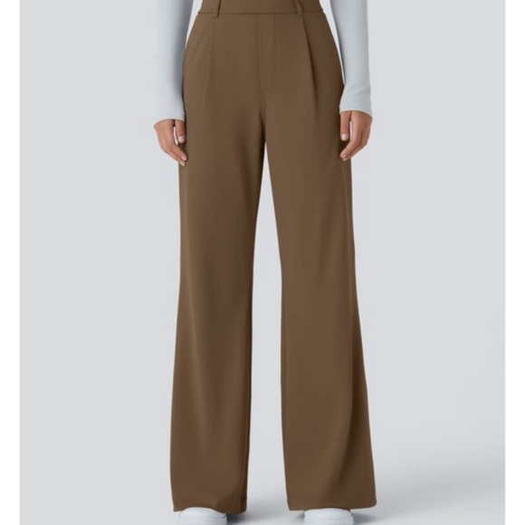 HALARA Pants - Halara brown  Women's Wide-Leg Pants